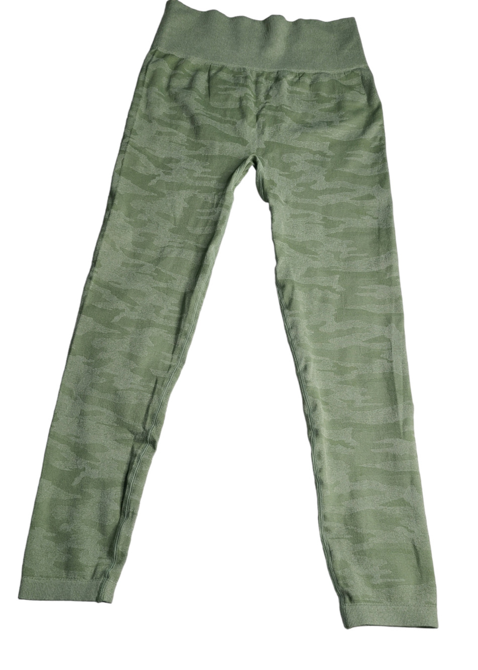 NEW Light Green Camo Camouflage Leggings Workout Yoga Pants Women's Size XL 2270